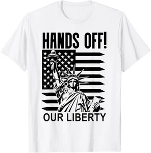 Hands Off Sign,Resist Political Protest Signs Hands Off Flag T-Shirt Hoodie - Picture 1 of 11