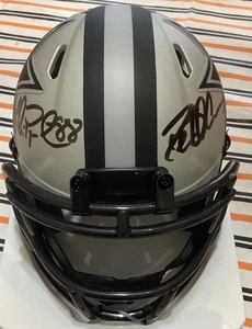 Deion Sanders Michael Irvin AUTOGRAMM Rave Dallas Cowboys Mini Helm GTSM COA - Bild 1 von 8