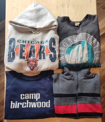 Lote de 4 sudaderas vintage de los 80 - Chicago Bears, Niagara Falls, pista cremallera completa Foto 1 de 4
