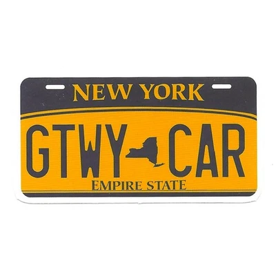 TRIPLE S CREATIONS New York License Plate Sticker Die Cut Vinyl Decal Empire State Travel Tag