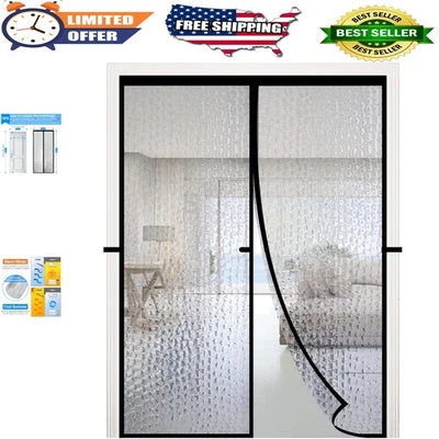 Cortina de puerta térmica magnética EVA ecológica para comodidad redonda, 30"x78" Foto 1 de 4