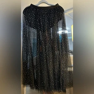 NUEVA Maxi Falda Fluida Malla Tul Rave con Fondo Botín Festival de Música Halloween M - Imagen 1 de 5