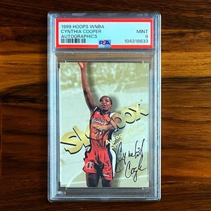 1999 Hoops WNBA "Cynthia Cooper" Autographics MINT PSA 9! 🔰 - Picture 1 of 2