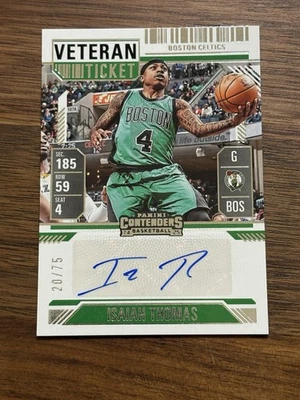 2024-25 Panini Silhouette Isaiah Thomas Veteren Ticket Auto #20/75 Celtics - Image 1 of 2