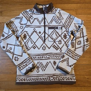 North Face Hombres Gordon Lyons 1/4 Cremallera Estampado Azteca Pullover Suéter Chaqueta Talla Pequeña - Imagen 1 de 11