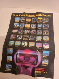 Nintendo Now You're Playing With Power Poster Insert NES Authentic ROB 1987 - Picture 1 of 2