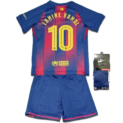 Lamine Yamal #10 Barça Junior Kinder Home Trikot Kit 25/26 – Mit Socke - Bild 1 von 2