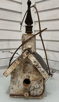 Decoración de arte popular vintage de iglesia para pajareros con tema de villancico de Navidad usado en excelente estado Foto 1 de 4