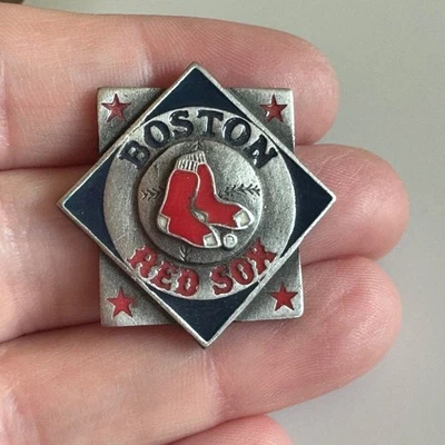 Vintage Boston Red Sox MLB Baseball Enamel Lapel Hat Pin Badge Red Socks Logo - Image 1 of 3