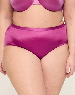 Lane Bryant Fushia Retro SHINE No-Show Full Brief Panty Plus Size 26/28, 4X - Image 1 of 4