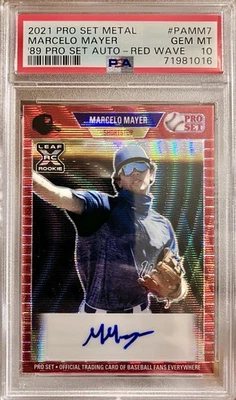 Marcelo Mayer POP 3 PSA 10 Auto 2021 Pro Set Metal Red Eastlake Titans Red Sox - Image 1 of 3