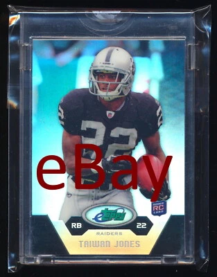 2011 eTopps Unreleased Withdrawn Card - Taiwan Jones RC, Oakland Raiders, Vault! - Image 1 of 2