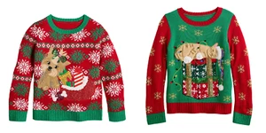 Girls’ $40 Celebrate Together Sequined Pet Appliqué Christmas Sweater XXS 4-5 - Picture 1 of 8