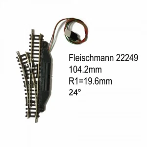 Rail aiguillage droit gauche électrique 104.2mm-N-1/160-FLEISCHMANN 22249 - Imagen 1 de 1