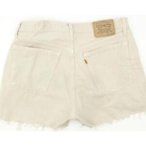 Levi's 615 Beige Hot Pants Vintage Denim Shorts High Waisted W36 UK16 (60135)