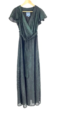 Modcloth Dress Size Medium Womens Green Your Time to Shine Maxi Boho Stripe - Image 1 of 4