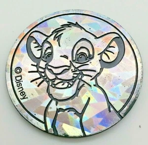 SIMBA SILVER Refractor 1995 Plástico Pog Slammer Disney El Rey León #7 - Imagen 1 de 2