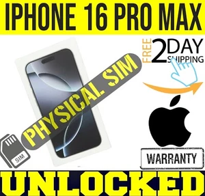 APPLE IPHONE 16 PRO MAX 256GB (UNLOCKED) WHITE ✅PHYSICAL SIM CARD TRAY✅❖SEALED❖ - Picture 1 of 2