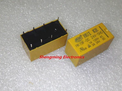 10PCS HK19F-DC 24V-SHG DC 24V Coil DPDT 8 Pins 2NO 2NC PCB Mini Power Relay - Image 1 of 3