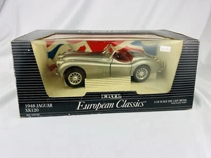 ERTL EUROPEAN CLASSICS 1948 JAGUAR XK120 PLATA 1:18 Diecast modelo de coche - Imagen 1 de 13