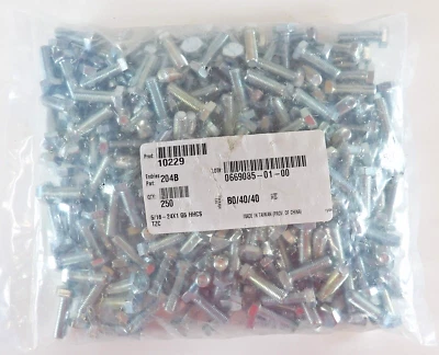 Lote de 250 tornillos de cabeza hexagonal de grado 5 5/16-24 x1-1/4" SAE zinc fino Foto 1 de 4