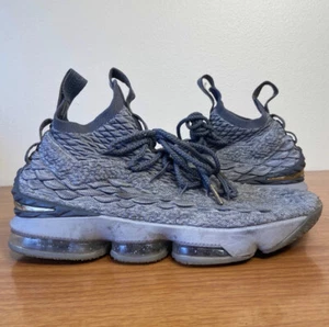 Nike Lebron 15 XV City Edition Grey Gold Size 8 Sneakers 897648-005 - Picture 1 of 9