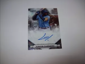 2023 Bowman Sterling Junior Caminero Prospect Auto #PA-JCR Rays Free Shipping - Picture 1 of 5