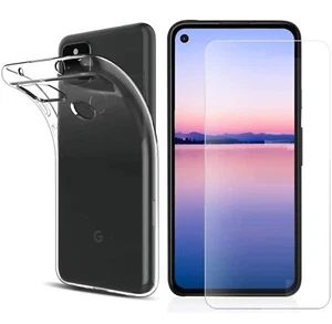 For GOOGLE PIXEL 4A CASE + TEMPERED GORILLA GLASS SCREEN PROTECTOR CLEAR COVER - Picture 1 of 12