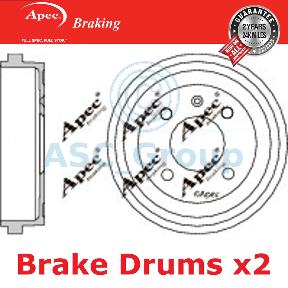 2x Apec 201.5mm (Interne) 4 Clou Rechange Arrière Frein à Main Frein De DRM9929 - Photo 1/1