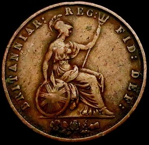 W944: 1853 Large Queen Victoria Copper HALFPENNY - Picture 1 of 2