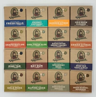 Dr Squatch Soap Pine Tar Bay Rum Fresh Falls Bourbon & 12 MORE U CHOOSE SCENT ! - Image 1 of 4