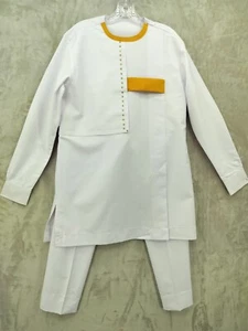 Mens Suit 2 Piece Outfit Dashiki African Long Sleeve Shirt and Trouser - Picture 1 of 10