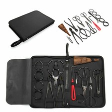 Garden Handmade Bonsai Tool Set Carbon Steel Extensive 15pcs Kit Cutter Scissors