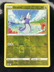 Pokémon TCG Dratini Silver Tempest 129/195 Reverse Holo Sword & Shield NM 2022 - Picture 1 of 2