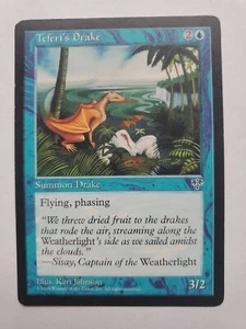 MTG Magic The Gathering Card Teferi's Drake Summon Drake Blue Mirage 1996 - Picture 1 of 2