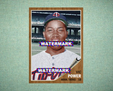 Vic Power Minnesota Twins 1962 Style Custom Baseball Art Card