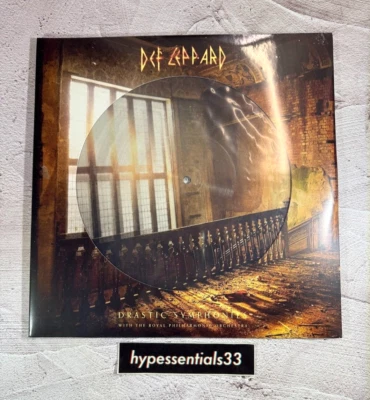 Def Leppard DRASTIC SYMPHONIES Picture SIGNED Disc LE 3000 COA 2LP Vinyl NEW - Image 1 of 4