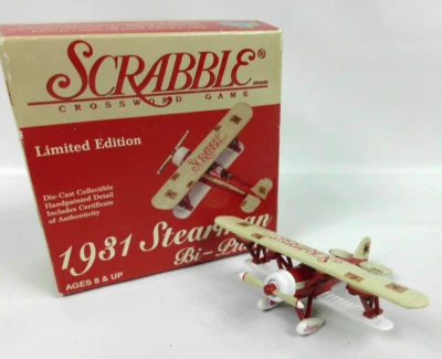 Vintage 1999 Hasbro Collectible 1931 Stearman Bi-wing Airplane Scrabble Figurine - Image 1 of 4