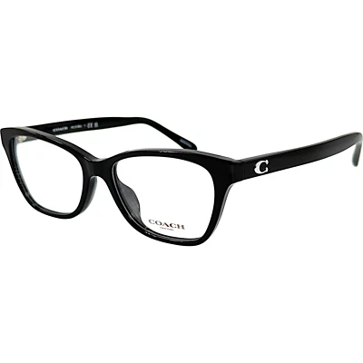 Marco de gafas de plástico para mujer Coach HC6196U 5002 negro 52-16 Foto 1 de 4
