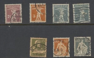 Switzerland Stamps 1915-1925 Issues SG241;244;255;258;261; 284 Used CV £9.75 - Picture 1 of 2