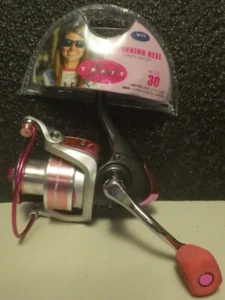 EAGLE CLAW Fishing Spinning Reel sz 30 IN SIGHT PRO ADVANTAGE Pink 5+1 ball bear - Picture 1 of 7