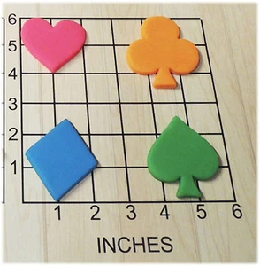 Playing Card Suits Shaped Fondant Cookie Cutter Set #1165 - Picture 1 of 2