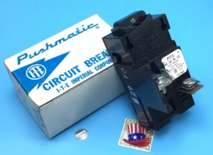 New Circuit Breaker Bulldog Pushmatic P115 15 Amp 1 Pole 120/240V
