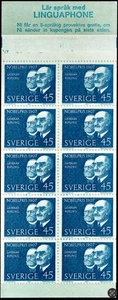 Schweden, komplette Heftchenscheibe mit 10 Marken, postfrisch-1967, 45 öre, Sc. 772a, SG SB214 - Bild 1 von 2