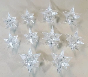Juego De Colección De 10 Candelabros Rosenthal Estrella 9 Puntos Cristal (6)21/4x21/2,(4)13/4x2 - Imagen 1 de 21