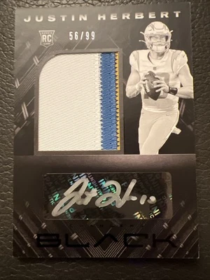 2020 Panini Black Justin Herbert RPA/99 AUTO ROOKIE CHARGERS 🔥🔥 - Image 1 of 2