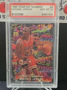 1995 Flair Hot Numbers MICHAEL JORDAN #4 PSA 10 GEM MINT - Picture 1 of 2