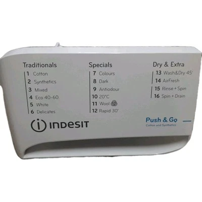 Indesit Bde86436xw  Washer Dryer Complete Soap Box With Soap Box Front Panel. - Image 1 of 4