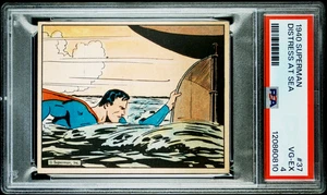1940 SUPERMAN CARD #37 DISTRESS AT SEA PSA 4 VG-EX PHILADELPHIA GUM INC. - Picture 1 of 2