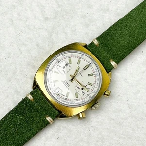 Reloj de pulsera URECH cronógrafo Valjoux 7734 vintage años 70 Swiss Made Tritium LEER - Imagen 1 de 11